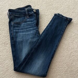 American Eagle Outfitters Women's Dark Blue Skinny Jeans